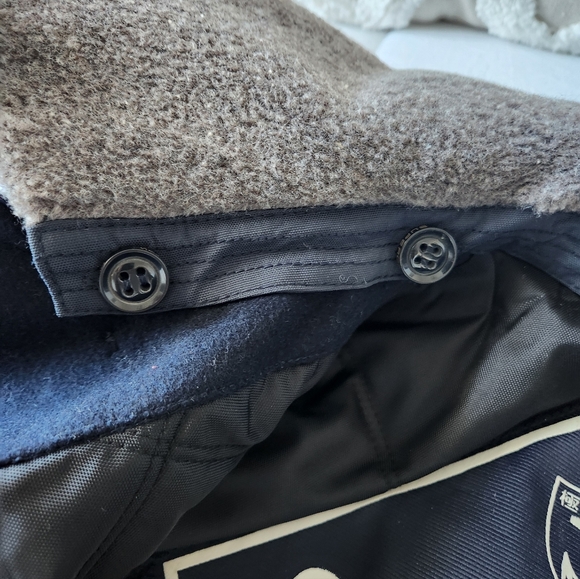 Superdry Men's Dark Blue Peacoat with Light Gray Collar - Picture 8 of 15